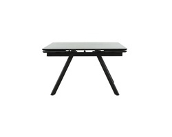 Обеденный стол «Leon PRO» (Леон Про)  керамогранит «Greys black», опоры чёрные