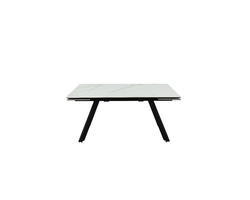 Обеденный стол «Monaco», керамогранит Greys white, Чёрный муар