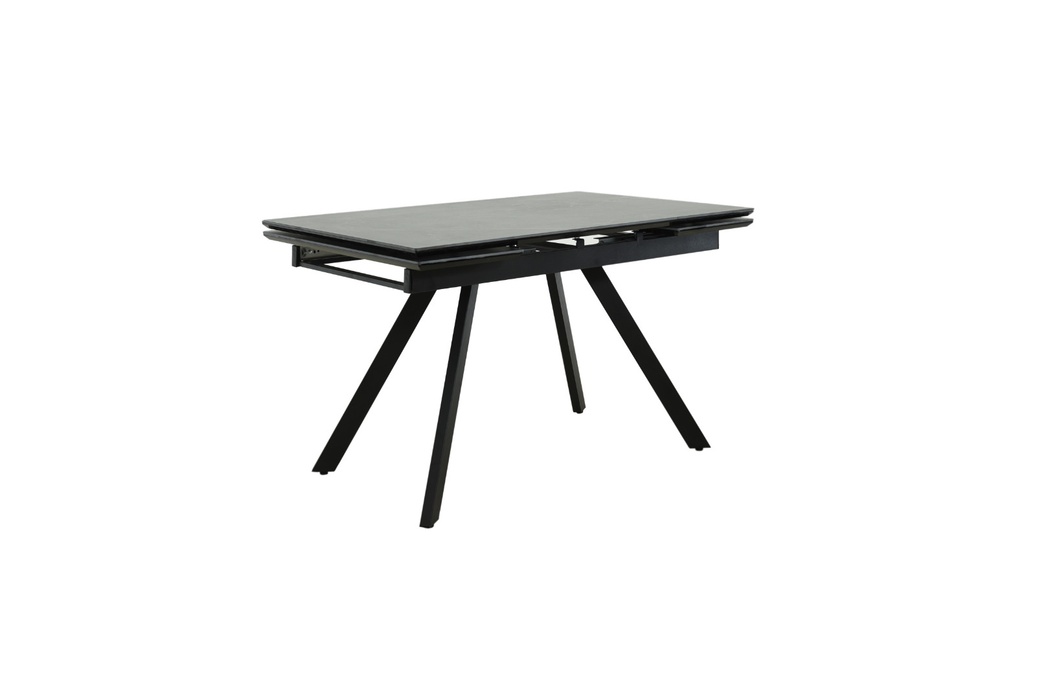 Обеденный стол «Leon PRO» (Леон Про)  керамогранит «Greys black», опоры чёрные, фото #DSC_2140