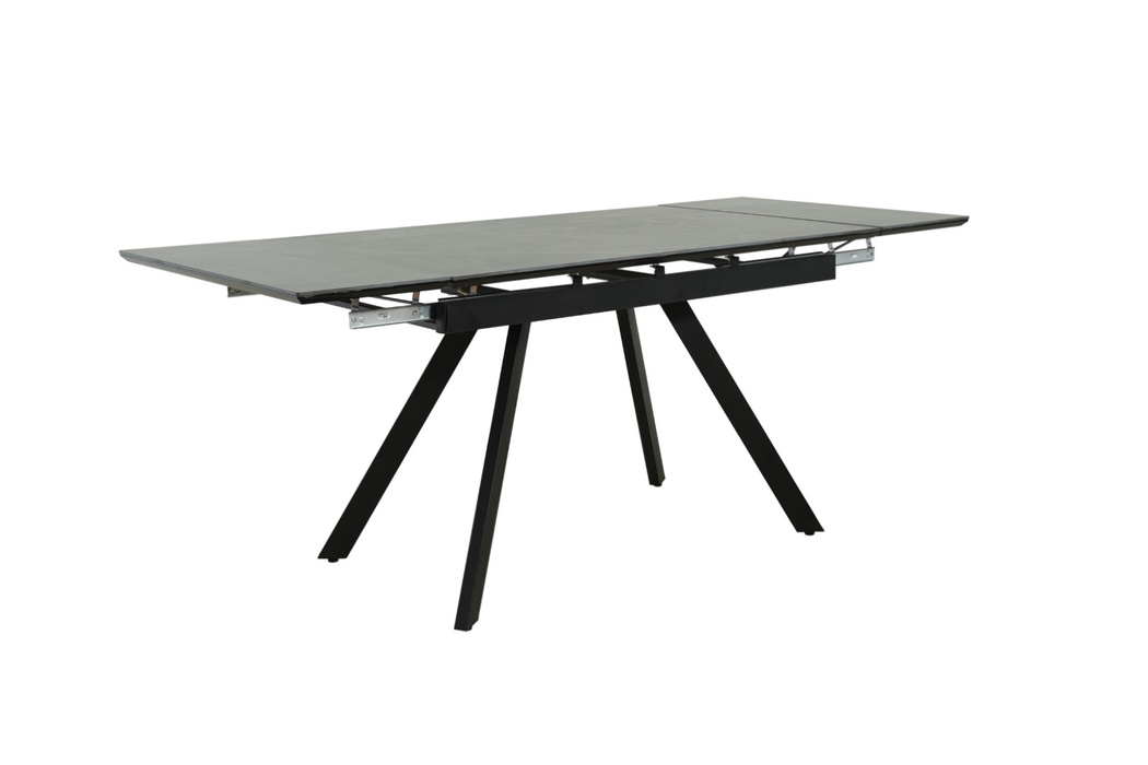 Обеденный стол «Leon PRO» (Леон Про)  керамогранит «Greys black», опоры чёрные, фото #DSC_2146